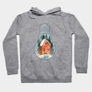 Vintage House In A Light Bulb Hoodie